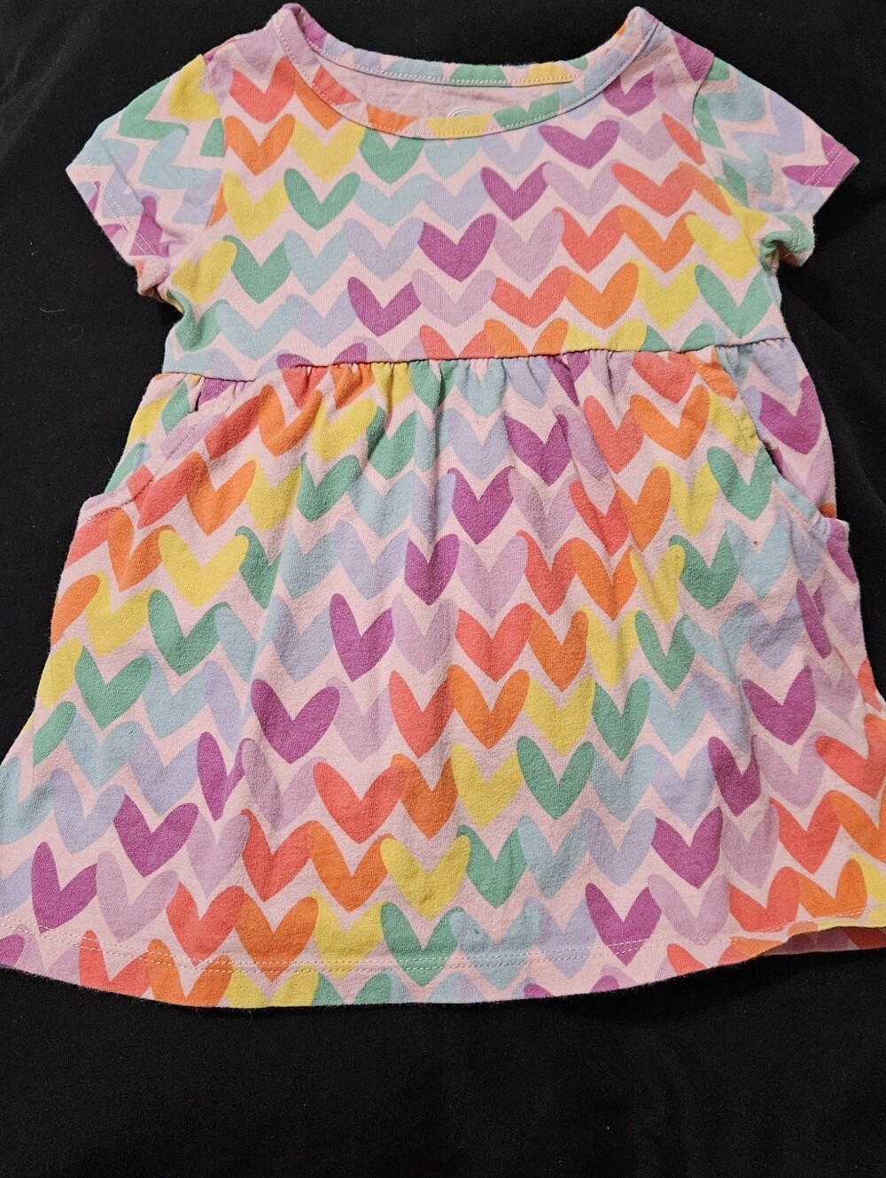 Wonder Nation Pink Multicolor Heart Dress